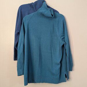 Pair of turtleneck sweaters